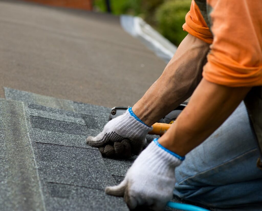 roofer Roofer Installing Shingles