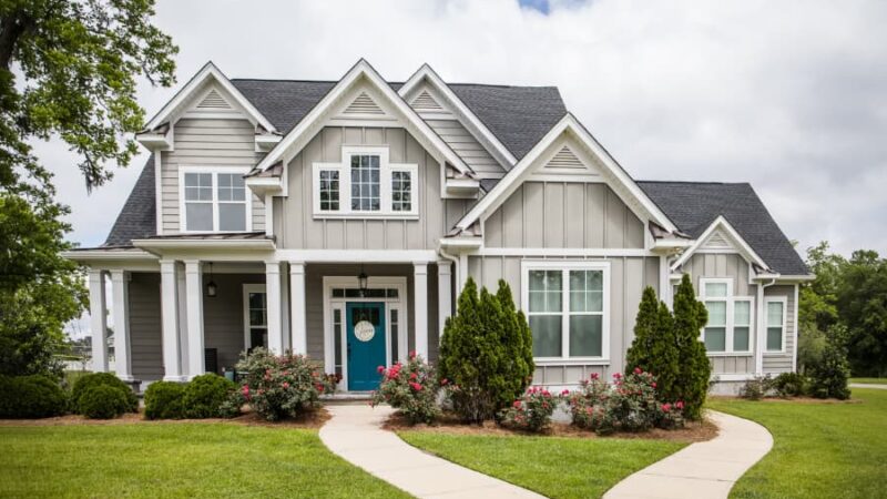 Suburban Home With Many Windows