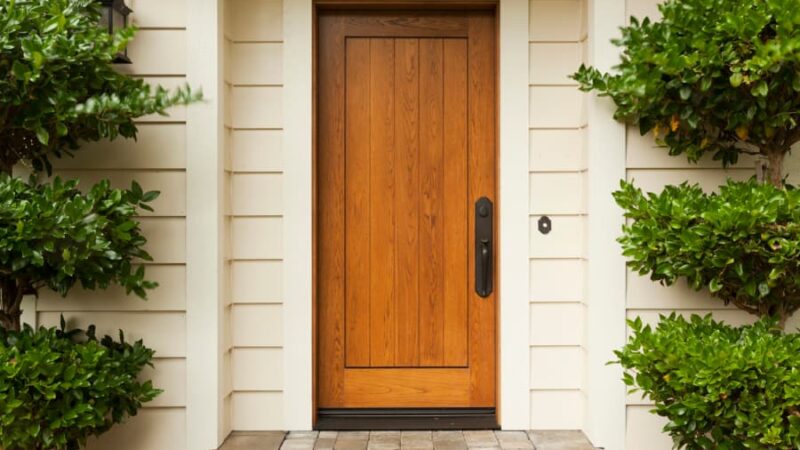 Front door on house