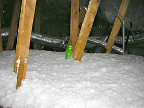 Blown-in attic insulation