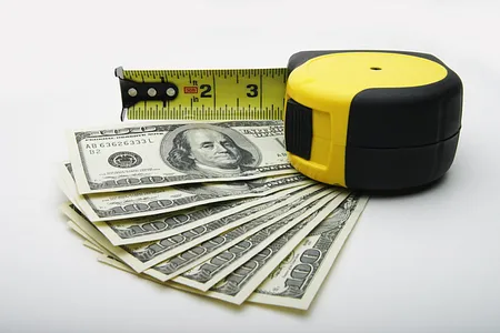 Tape measure and money