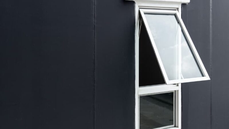 An awning window