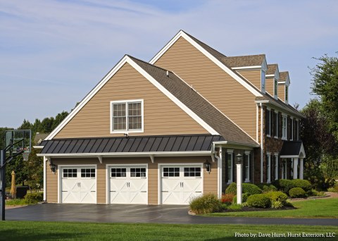 Tan everlast composite siding Tan everlast composite siding