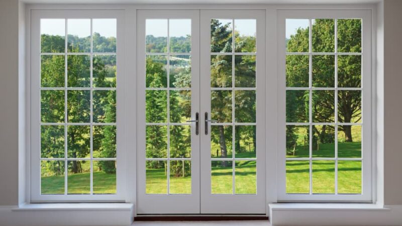 Large patio doors showcasing beautiful scenery